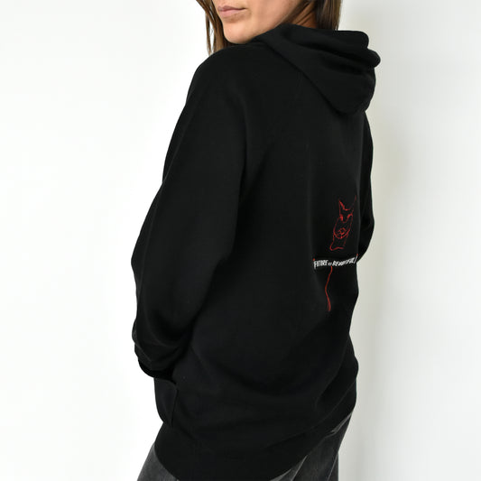 PURE COTTON KNIT HOODED SWEATSHIRT
