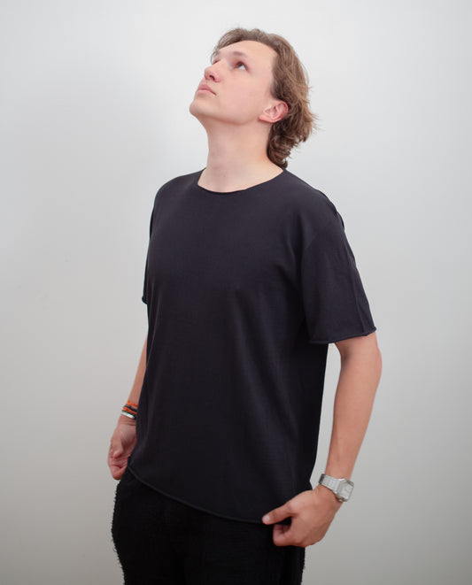 PURE COTTON KNIT T-SHIRT (OVERSIZE)