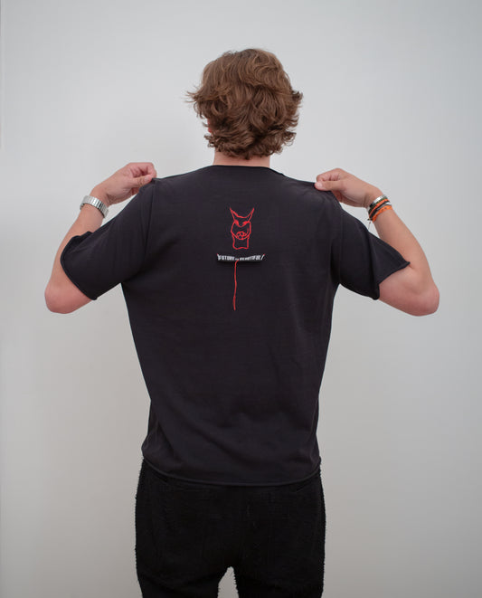 PURE COTTON KNIT T-SHIRT (OVERSIZE)