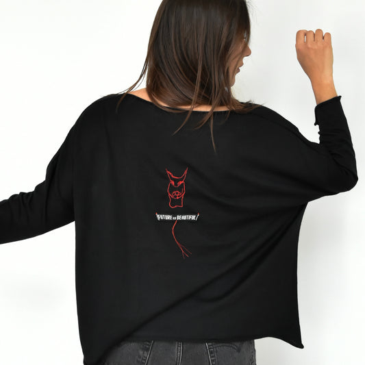 PURE SILK LONG SLEEVED T-SHIRT